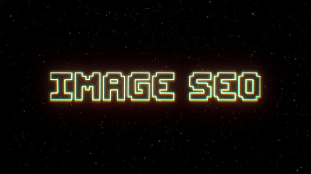 Image SEO Neon text with retro style