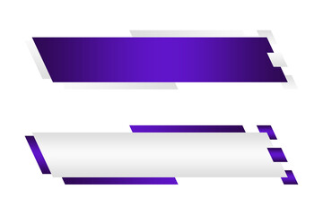 modern purple lower third element png file
