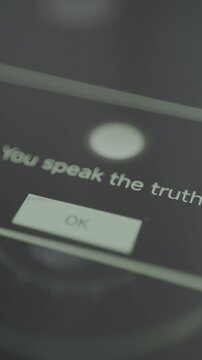 Lie detector, You speak the truth result displayed