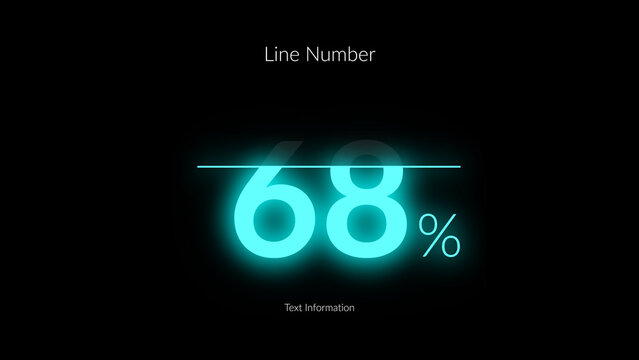 HUD Neon Infographics Line Number x1 &ndash; Futuristic Sci Fi Data Interface, Glowing Digital Dashboard Elements, Cyberpunk Analytics Charts, Tech UI Visualization Pack
