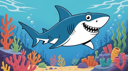 Obraz premium shark and fish