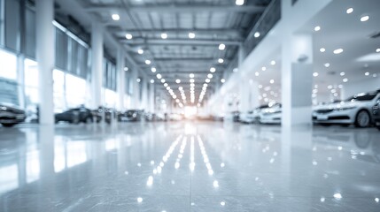 Light modern background of a car dealership Banner for car presentations, car rentals, leasing, car loans, insurance, sales