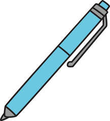 Fototapeta premium blue pen office writing tool plastic ballpoint ink stationery