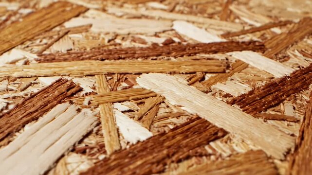 Close up of wooden oriented strand board surface texture