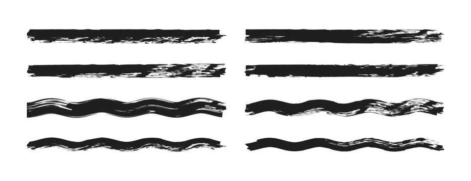Paint stains brush stroke. Vector set black ink brush stroke. Dirty artistic design elements.  Set of black paint, ink brush strokes, brushes, lines. Dirty elements. - stock vector.