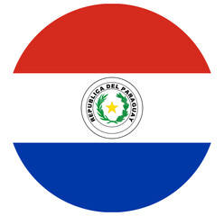 Obraz premium button flag of Paraguay icon vector illustration 