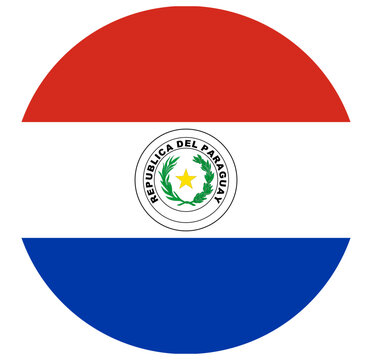 button flag of Paraguay icon vector illustration 