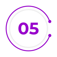 05 button with purple line