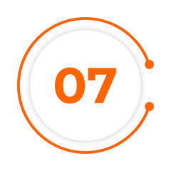 07 button with orange line