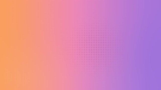 Gradient shifts from orange to pink to purple with halftone dots
