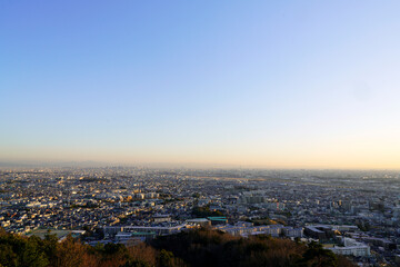 Fototapeta premium 高台から見た池田市内夕景