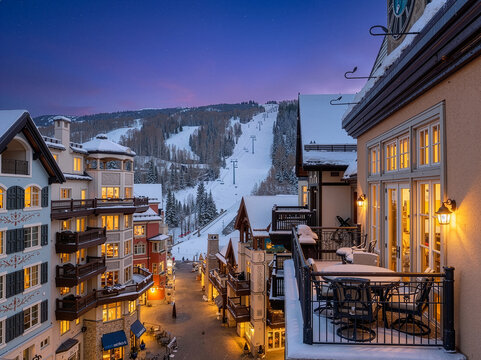 Winter Sunset at Lionshead, Vail CO 01