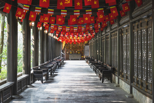Surroundings of monasteries, temples, monks, and prayer