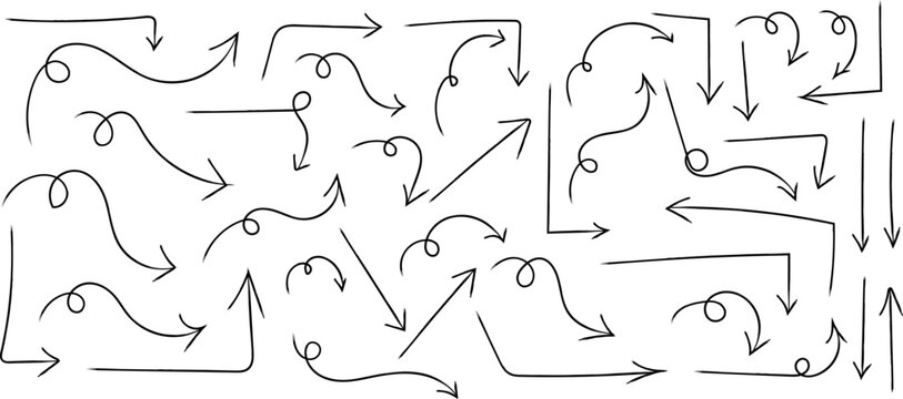 Intricate maze with arrows and curved lines on a white background