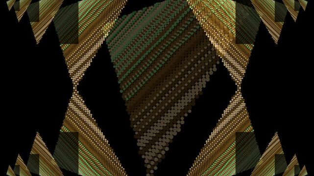 Abstract geometric pattern with diamond shapes and gradient colors.