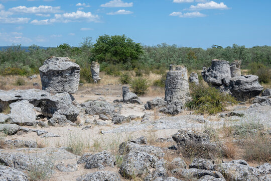 Rock formation Pobiti Kamani (Upright Stones), Bulgaria