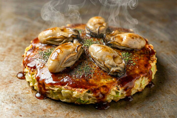 牡蠣のお好み焼き