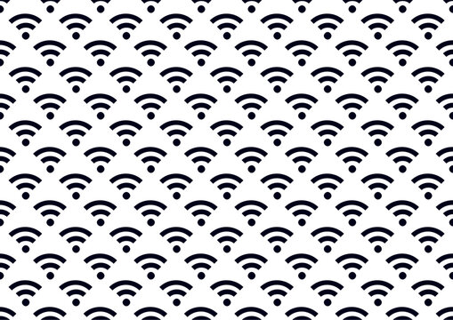 Wifi signal pattern - Seamless Illustration vector graphic of internet connection 