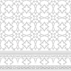 Elegant Ornamental Pattern Design with Intricate Details and Delicate Lines.