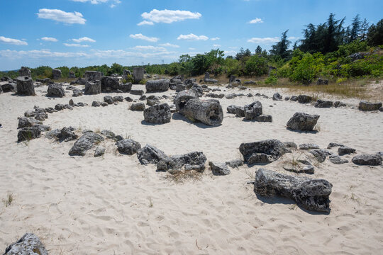 Rock formation Pobiti Kamani (Upright Stones), Bulgaria