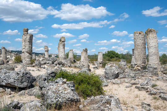 Rock formation Pobiti Kamani (Upright Stones), Bulgaria