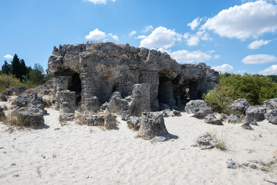Rock formation Pobiti Kamani (Upright Stones), Bulgaria