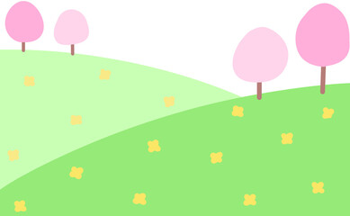 Spring illust calligraphy