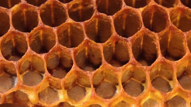 Close-up of a dry bee honeycomb