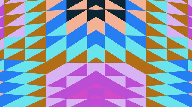 Seamless blue and pink geometric triangle pattern vector featuring an abstract mosaic design for a colorful art backdrop and stylish wallpaper element