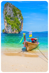 Barque tha&iuml;landaise &agrave; poda island