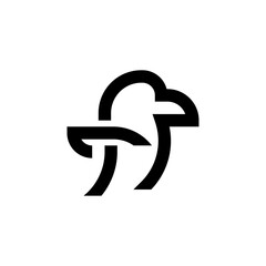 Simple and clean bird logo