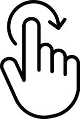 Hand drawn checkmark gesture approval sign symbol isolated on transparent background