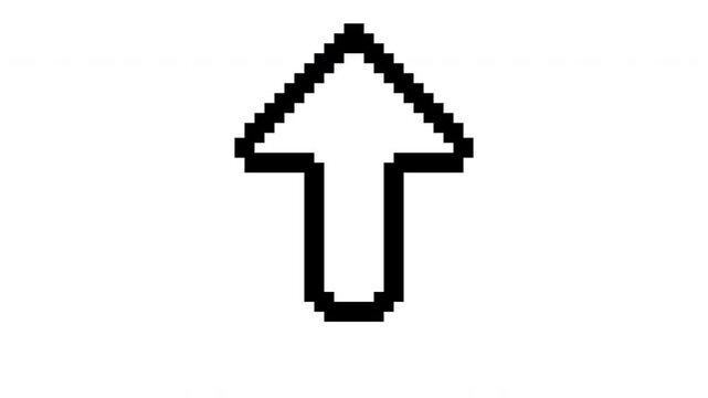 Upward Squirrel Arrow Motion Icon with Alpha Channel for Increase, Upload and Growth Animation