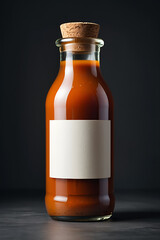 Premium Sauce Bottle Label Mockup