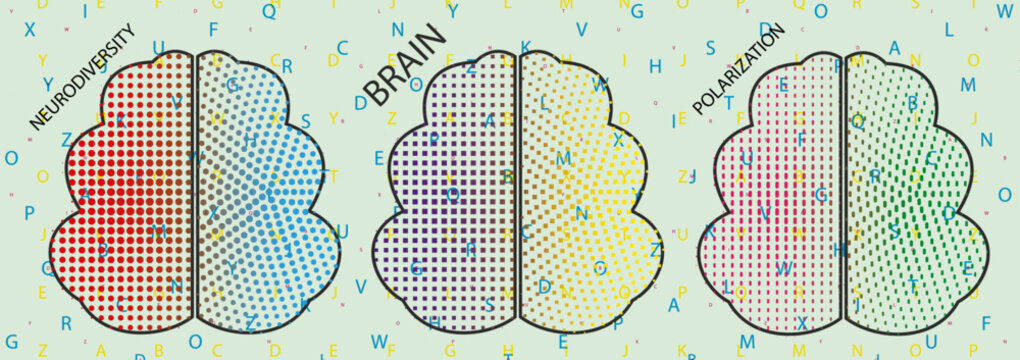 Neuro Brain Sticker Pack | Neurodiversity, Brain & Polarization