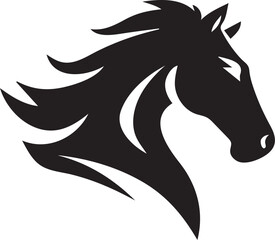 Obraz premium Modern Horse Head Logo Powerful Racing and Sports Mascot