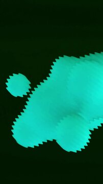 Glowing Green Silhouette of a Dog.