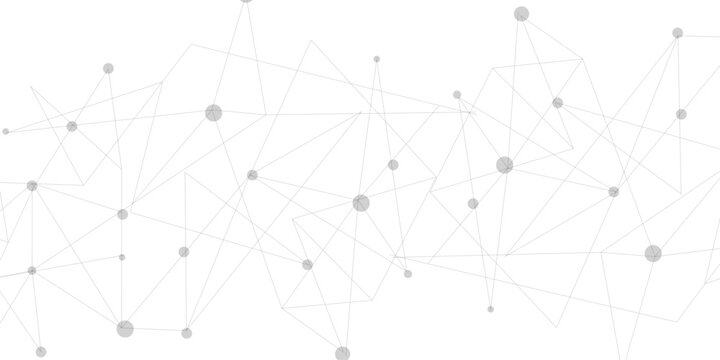 Technology abstract white digital background of connected dot with black line .many squares and rectangle shapes .Internet connection network high digital technology with connecting points and