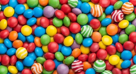 Obraz premium Vibrant Assortment of Colorful Candies and Sweets.