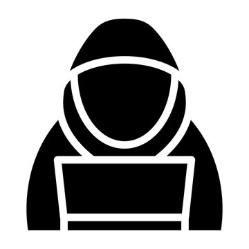 Hacker Vector Glyph Icon Design