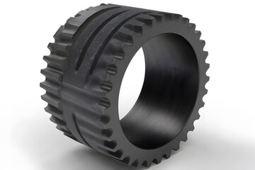 Black Industrial Gear with Grooved Surface sprocket