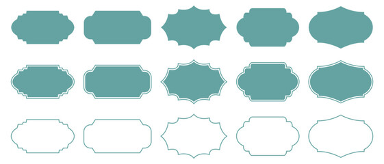 Obraz premium Islamic shape of arab frames . promotions , advertising banner , template design shape set . vector illustration 