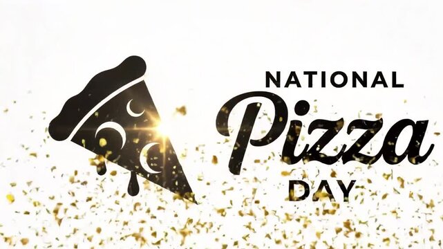 Isolated pizza slice logo on white background