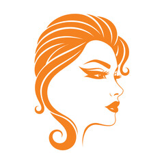 Illustration of a Womans Profile Portrait. © rudi
