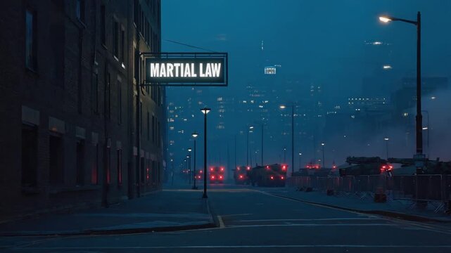 Sign of "martial law".