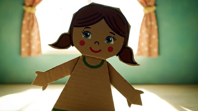 doll in a wooden box