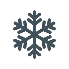 Fototapeta premium Snowflake Icon Symbol Winter Season Decoration.