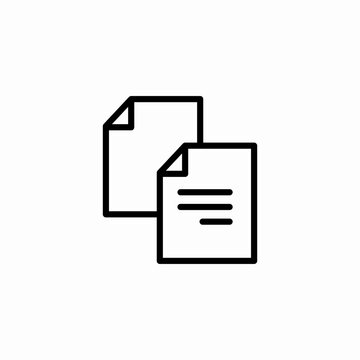 copy duplicate files icon sign vector