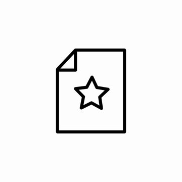 document favorite star icon sign vector
