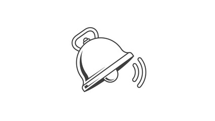 Fototapeta premium Ringing Bell Icon Isolated on White Background.